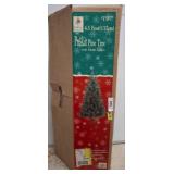 Pre-Lit Artificial Pine Tree, 4.5 Feet