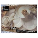 Gibson Tuxedo Gold 20-Piece Dinnerware Set