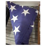 Folded American Flag with Embroidered Stars