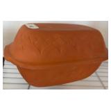 West German Clay Baking Dish with Lid