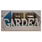 Mosaic Glass Vase in Wooden 'Garden' Box