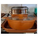 Non-Stick Cookware with Glass Lids and Inserts