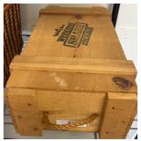 Wooden Holiday Inn Branded Crate with Rope Handles