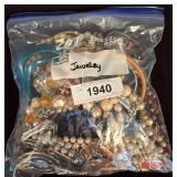 Costume Jewelry in a Zippered Bag