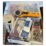 Craft Supplies Including Thread and Bead Organizer