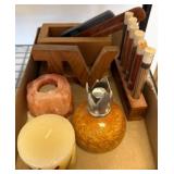 Decorative Items Including Candleholder and Sticks