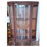 Curved Glass-Front Display Cabinet