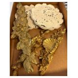 Decorative Cast Pieces in Gold and White Finishes