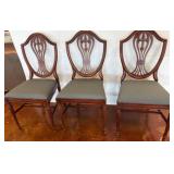 Shield-Back Dining Chairs with Upholstery
