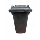 Black Wheeled Outdoor Trash Bin