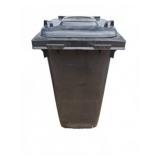 Black Plastic Wheeled Outdoor Trash Bin