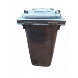 Black Wheeled Plastic Trash Bin