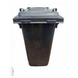 Black Wheeled Plastic Trash Bin