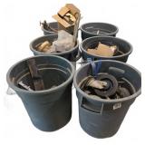 Six Bins Mixed Hardware Parts