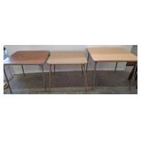 Three 35x35x28 Folding Card Tables