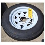 Hi-Run 4.80-12 Trailer Tire on Steel Wheel