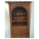Wooden Cabinet with Arched Top and Shelves