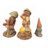 Three Signed Tom Clark Gnome Figurines