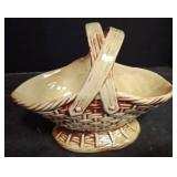 McCoy Pottery Basket-Form Dish, Repaired