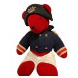 Red Plush Bear in Napoleon Uniform Costume