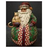 Jim Shore Heartwood Creek Santa Cat Figurine