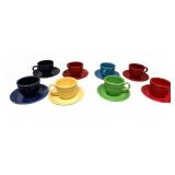 Fiesta Cups and Saucers Set, Multicolor, 8pcs