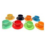 Fiesta Multicolor Ceramic Cup and Saucer Set