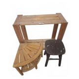 Wooden Furniture Lot: 3 Pieces