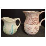 Two Ceramic Pitchers: Temp-tations and Madein