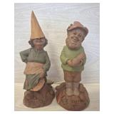Pair Cotta Folk Art Figurines 1988 & 1992