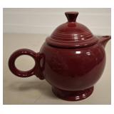 Hall China Red Teapot with Lid