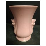 McCoy Pink Ceramic Vase with Floral Sides