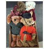4 Ty Plush Dressed Teddy Bears
