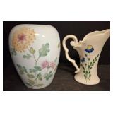 Gallery Originals Vase & Cherokee China Pitch