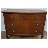 Wooden Dresser with Glass Knobs, 44x21x32
