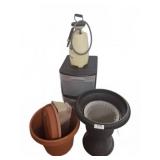 Garden Pots, Urn, and Chapin Sprayer