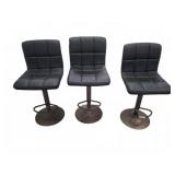 3 Modern Adjustable Swivel Bar Stools