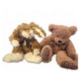 The Archive Collection Plush Bear and Rabbit