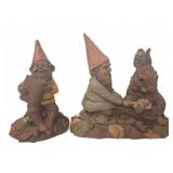 Newt Ealert Signed Gnome Figurines, 1992