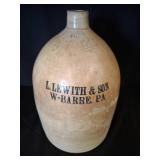 L. Lewith & Son Wilkes-Barre PA 2-Gallon Jug,