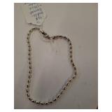 .925 Silver Ankle Bracelet 10"