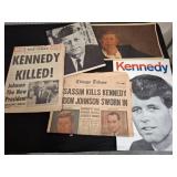 Kennedy Assassination Newspapers and Posters