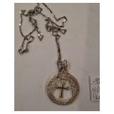 Sterling Silver .925 Floating Cross Necklace