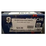 Fiocchi 9mm Luger FMJ 115 GR Ammo, 50 Rounds