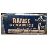 Fiocchi Range Dynamics 9mm 158 Gr FMJ Ammo (R