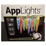 AppLights LED Icicle Light Set, 24 Count