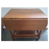 Sprague & Carleton Drop-Leaf Rolling Table 37