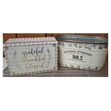 Decorative Storage Barrel and Box Set