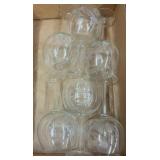 6 Etched Floral Wine Glasses