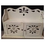 White Painted Wooden Wall Cabinet
